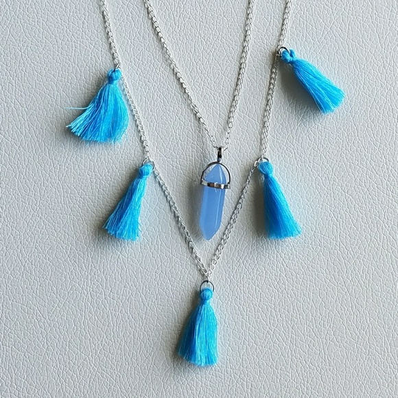 Boho necklace, tassel necklace, Festival jewelry - Picture 2 of 5